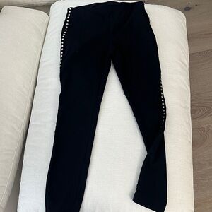 INC International Concepts Black Silver Studded Side Skinny Pants - 2 Petite